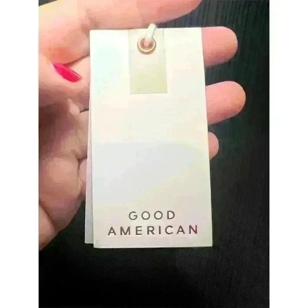 Good American Women's Black Ribbed Maxi Slip Dress Size 00 - Picture 9 of 14